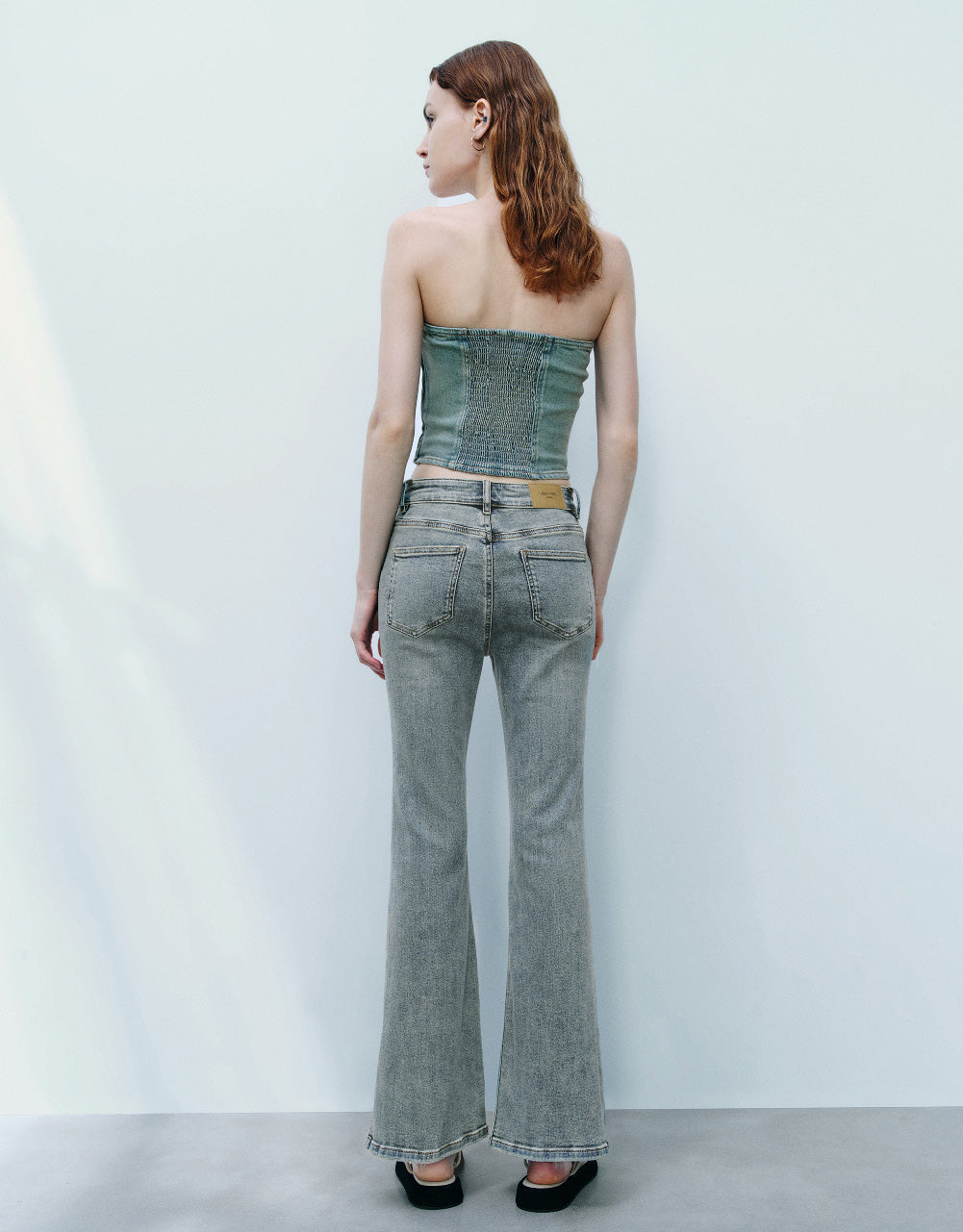 Split Hem Skinny Flare Jeans