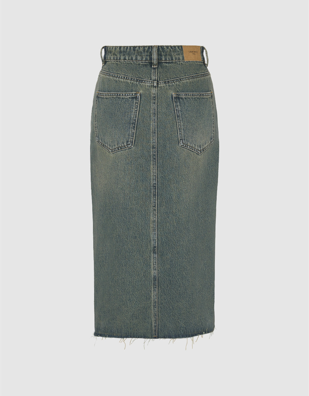 Midi Straight Denim Skirt