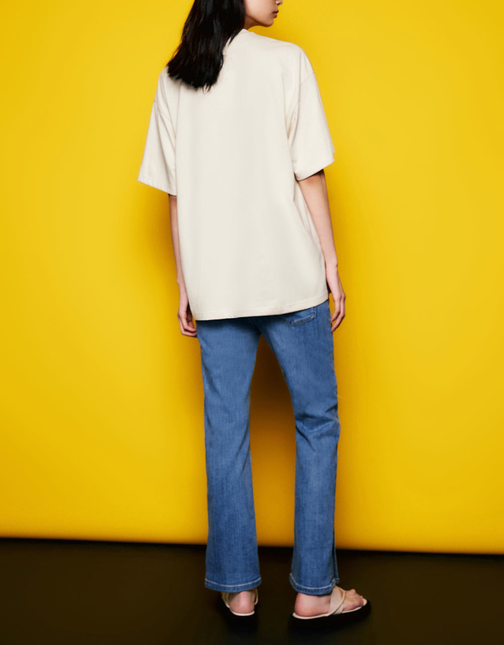 Split Hem Straight Jeans