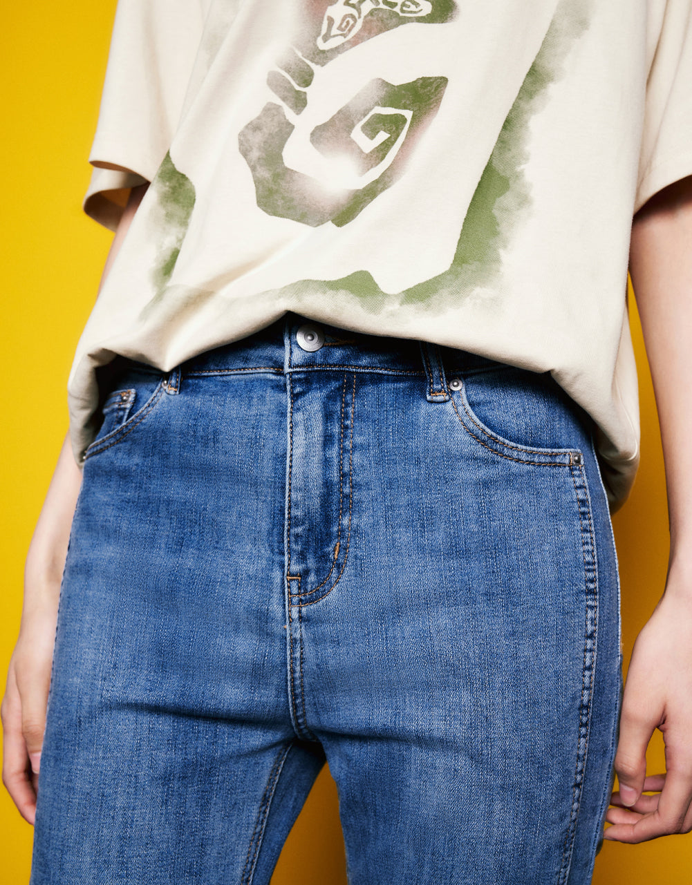 Split Hem Straight Jeans