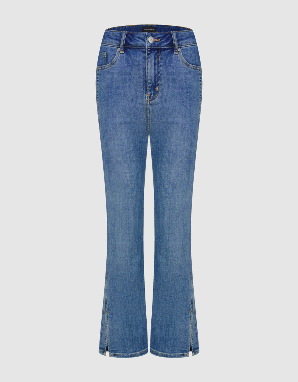 Split Hem Straight Jeans