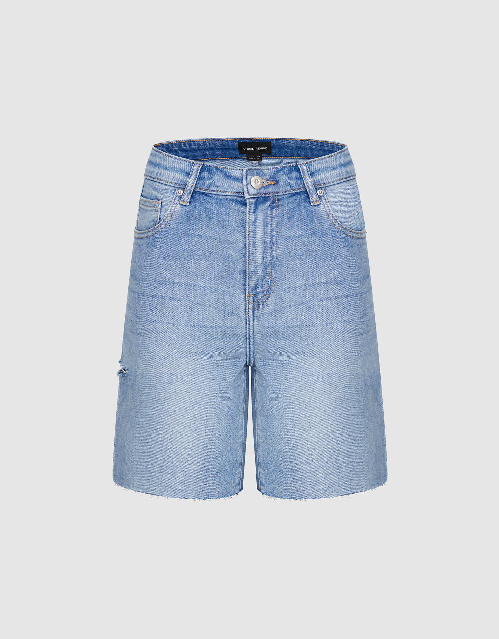 Raw Hem Denim Shorts