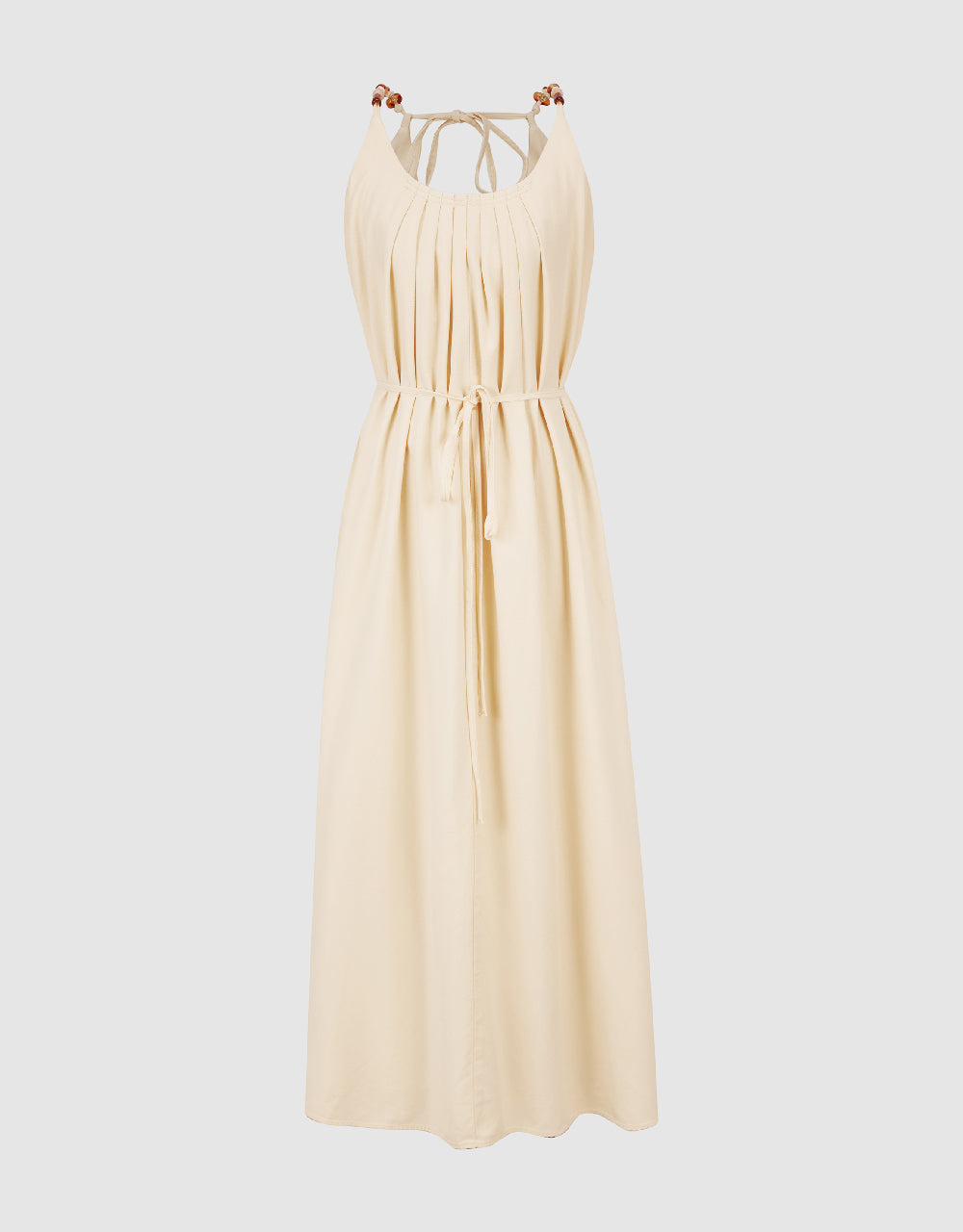 Pleated Denim Cami Dress