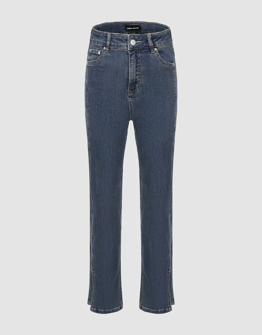 Split Hem Straight Jeans