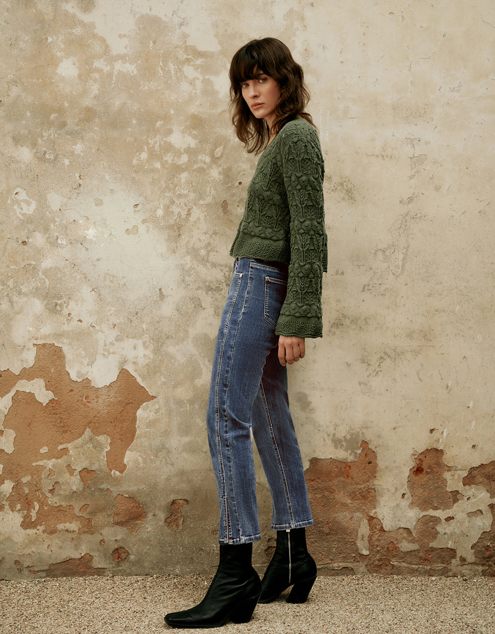 Split Hem Straight Jeans