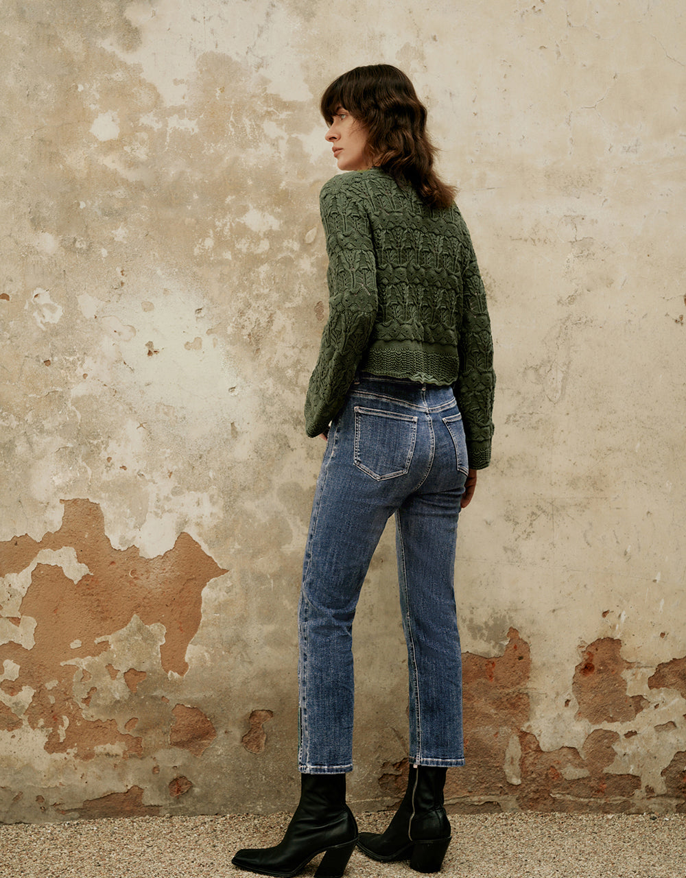 Split Hem Straight Jeans