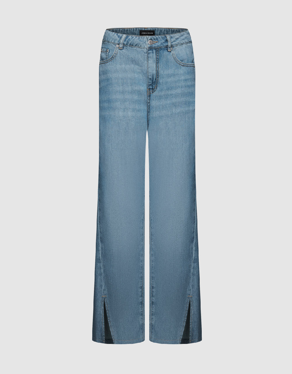 Split Hem Wide-Leg Jeans