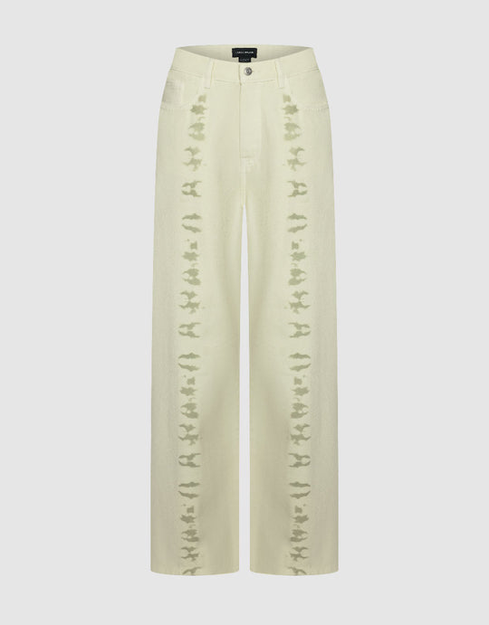 Printed Straight Jeans