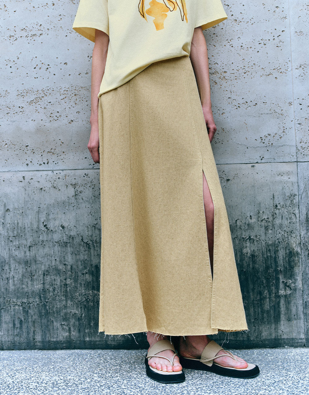 Maxi A-Line Denim Skirt