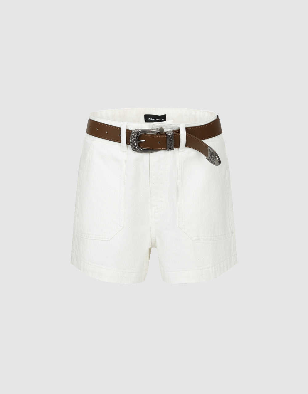 Denim Shorts With Belt