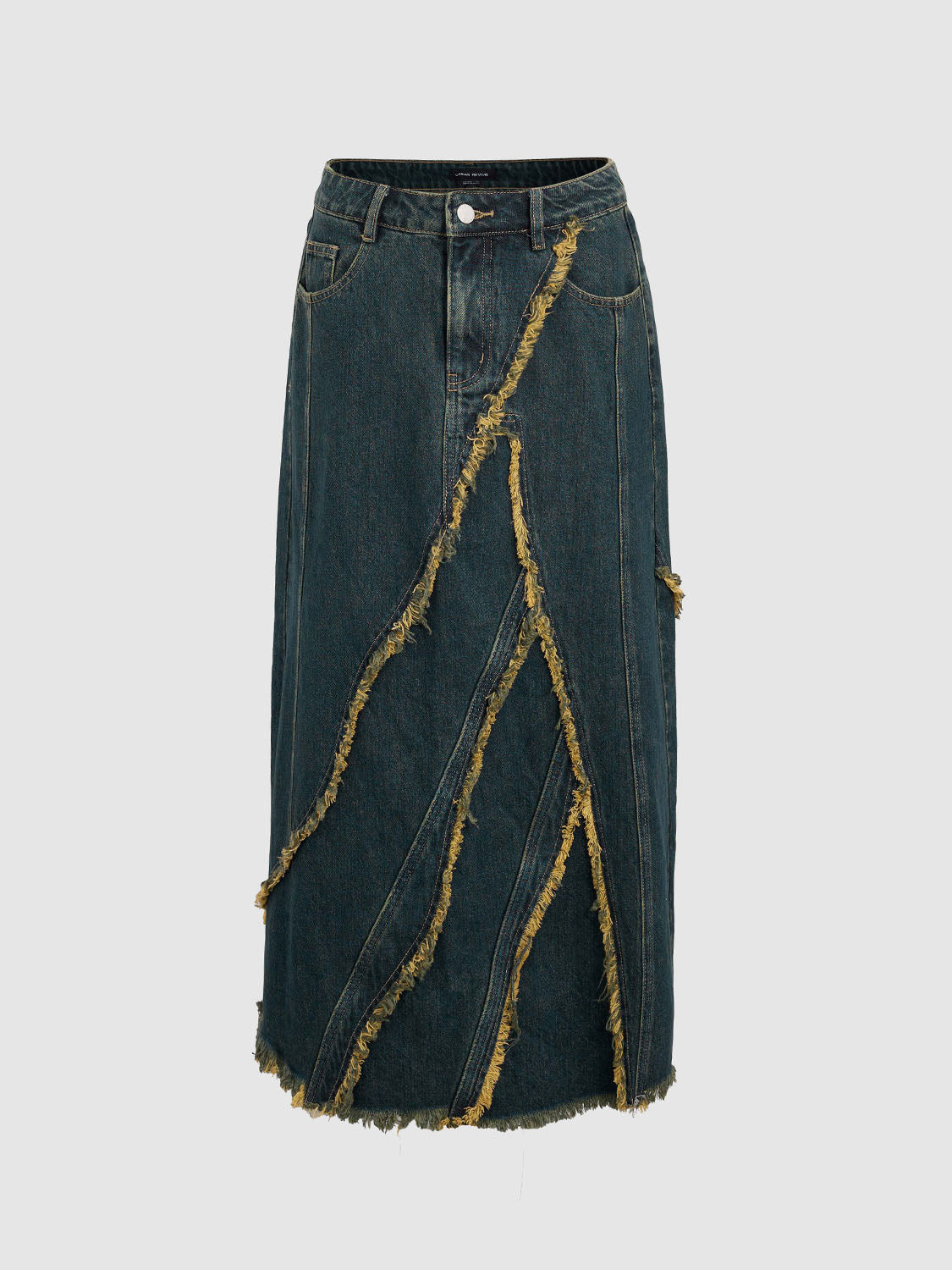 Raw Edge Denim Skirts