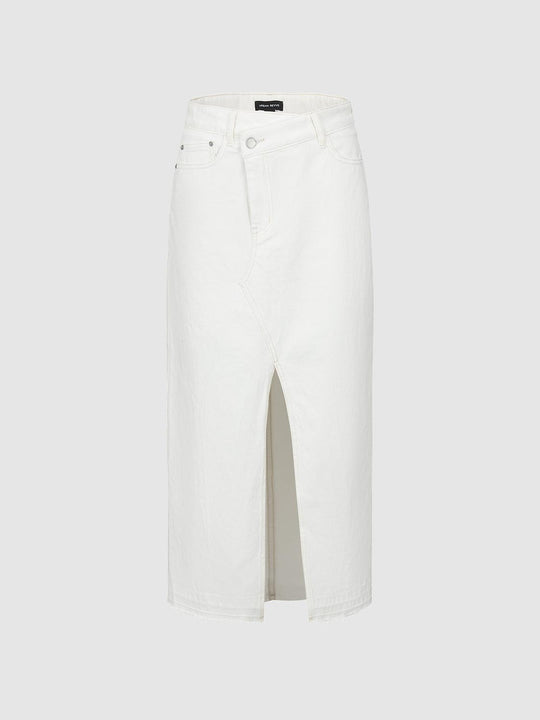 Denim Split Hem Skirts