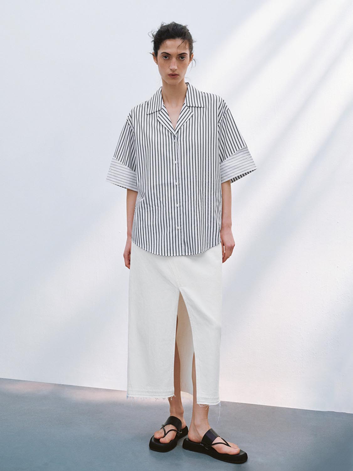 Denim Split Hem Skirts
