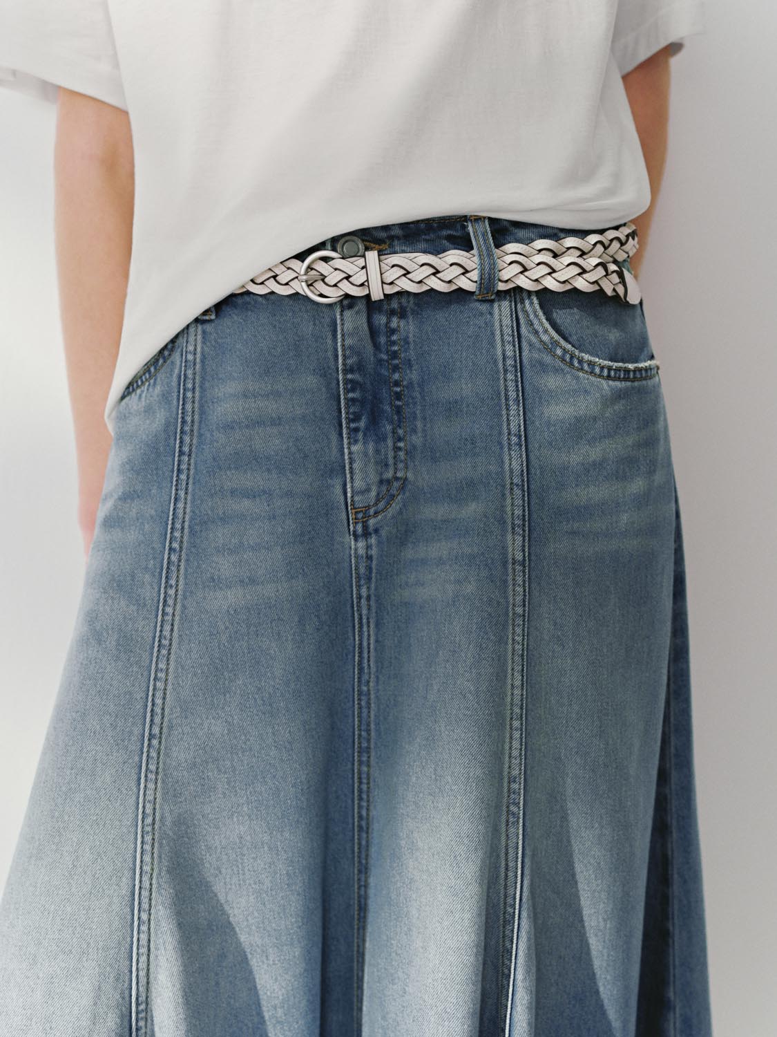 Denim Flared Skirts