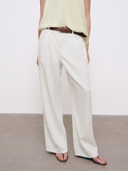 Belted Wide Leg Jeans