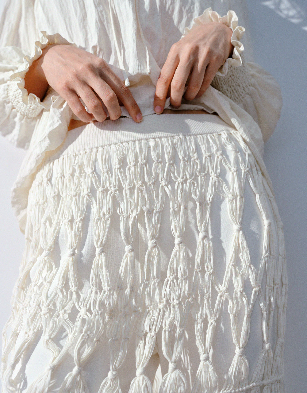 Crochet Midi Knitted Skirt