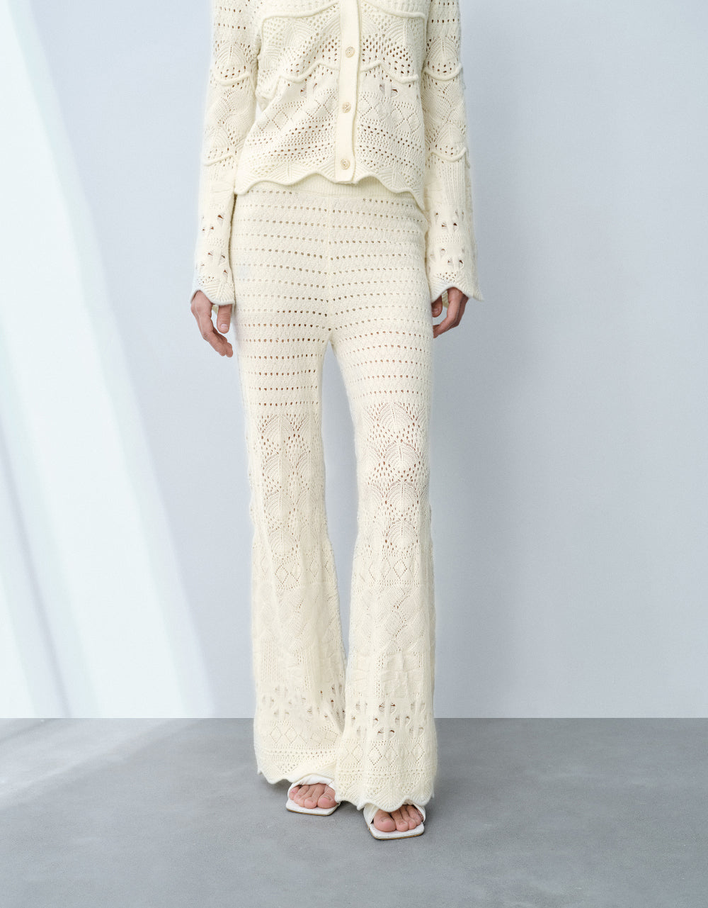 Crochet Flare Knitted Pants