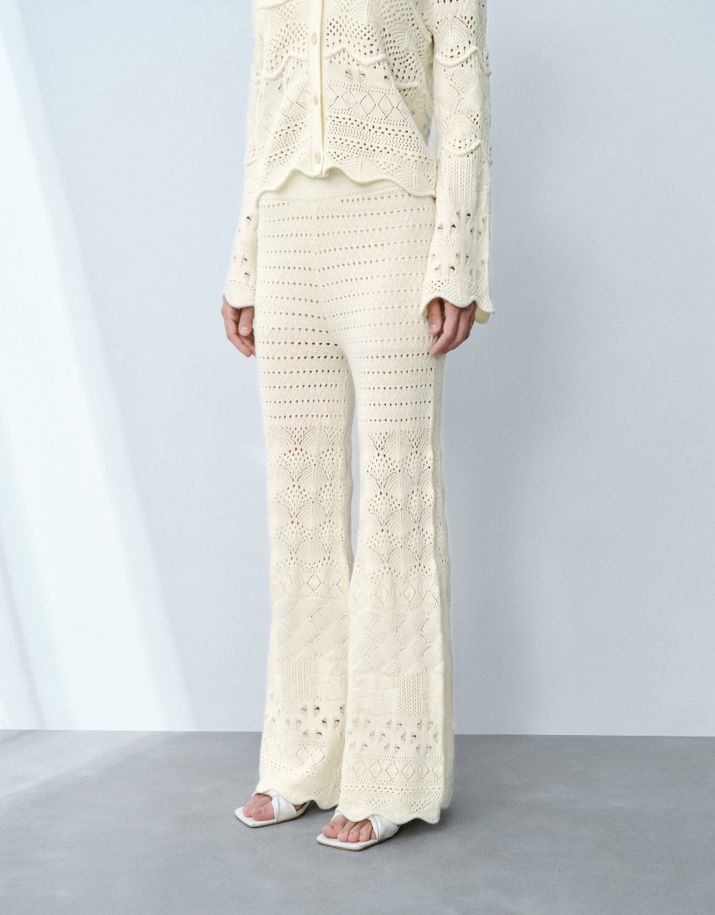 Crochet Flare Knitted Pants