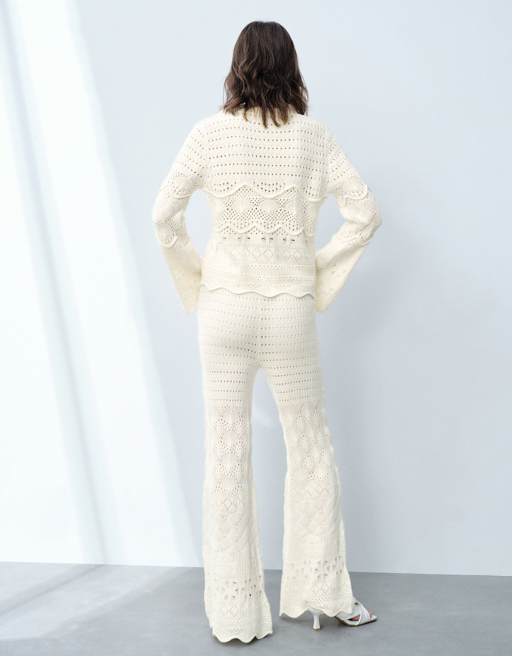 Crochet Flare Knitted Pants