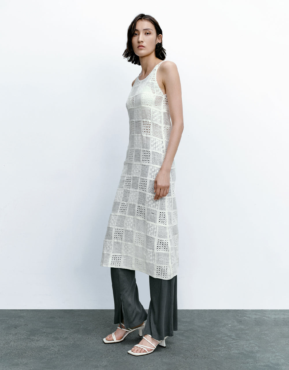 Crochet Sleeveless Knitted Dress