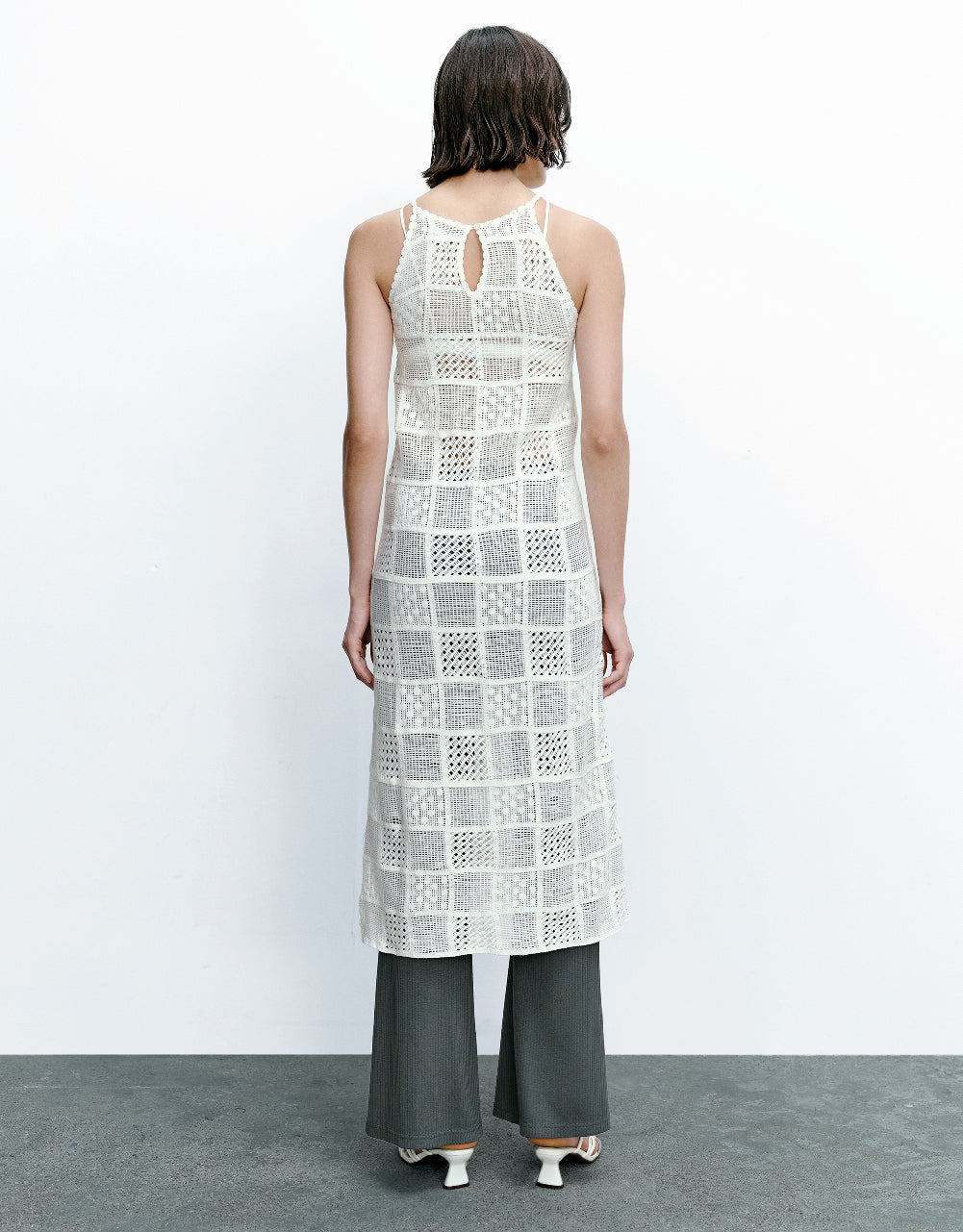 Crochet Sleeveless Knitted Dress