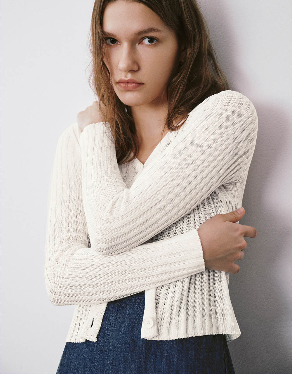 Skinny V-Neck Knitted Cardigan