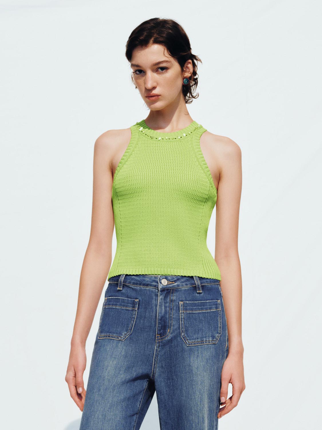 Knitted Sleeveless T-Shirts