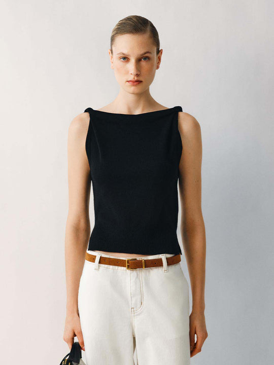 Ribbed Hem Tank Tops