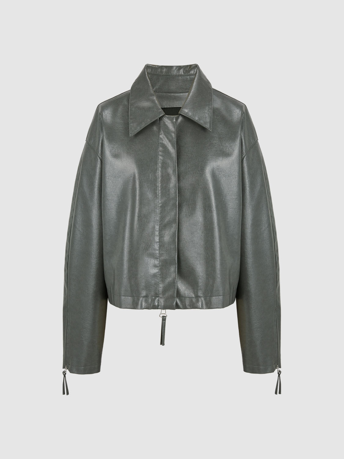 Loose Vegan Leather Jackets