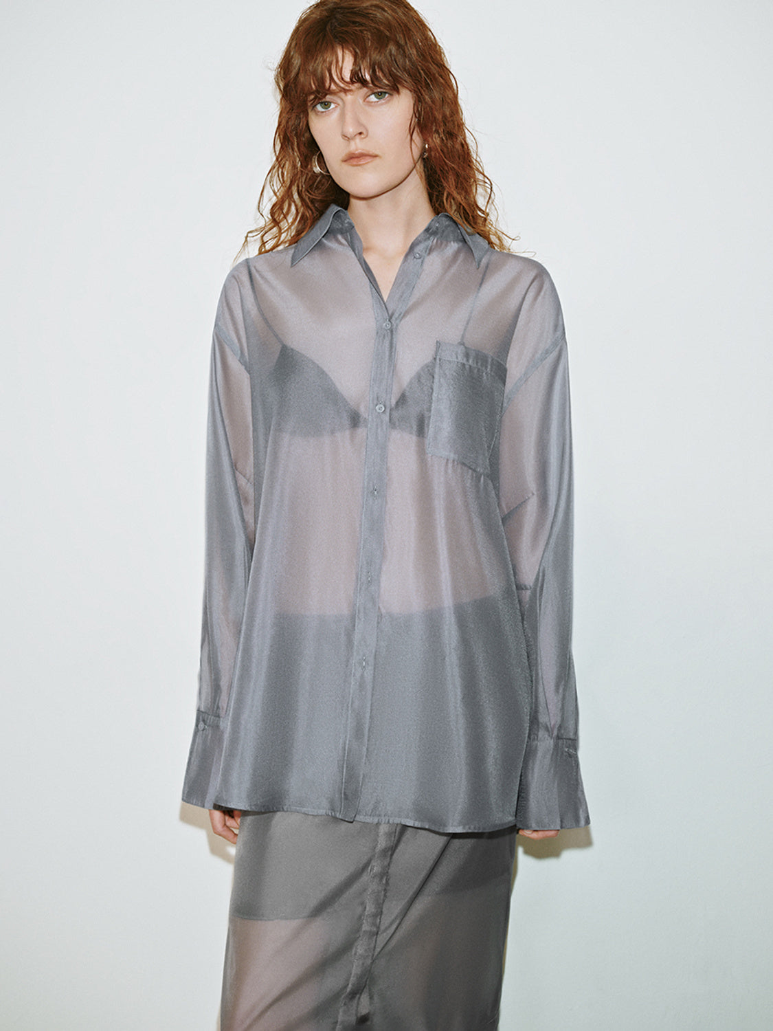 Sheer Button Up Shirts