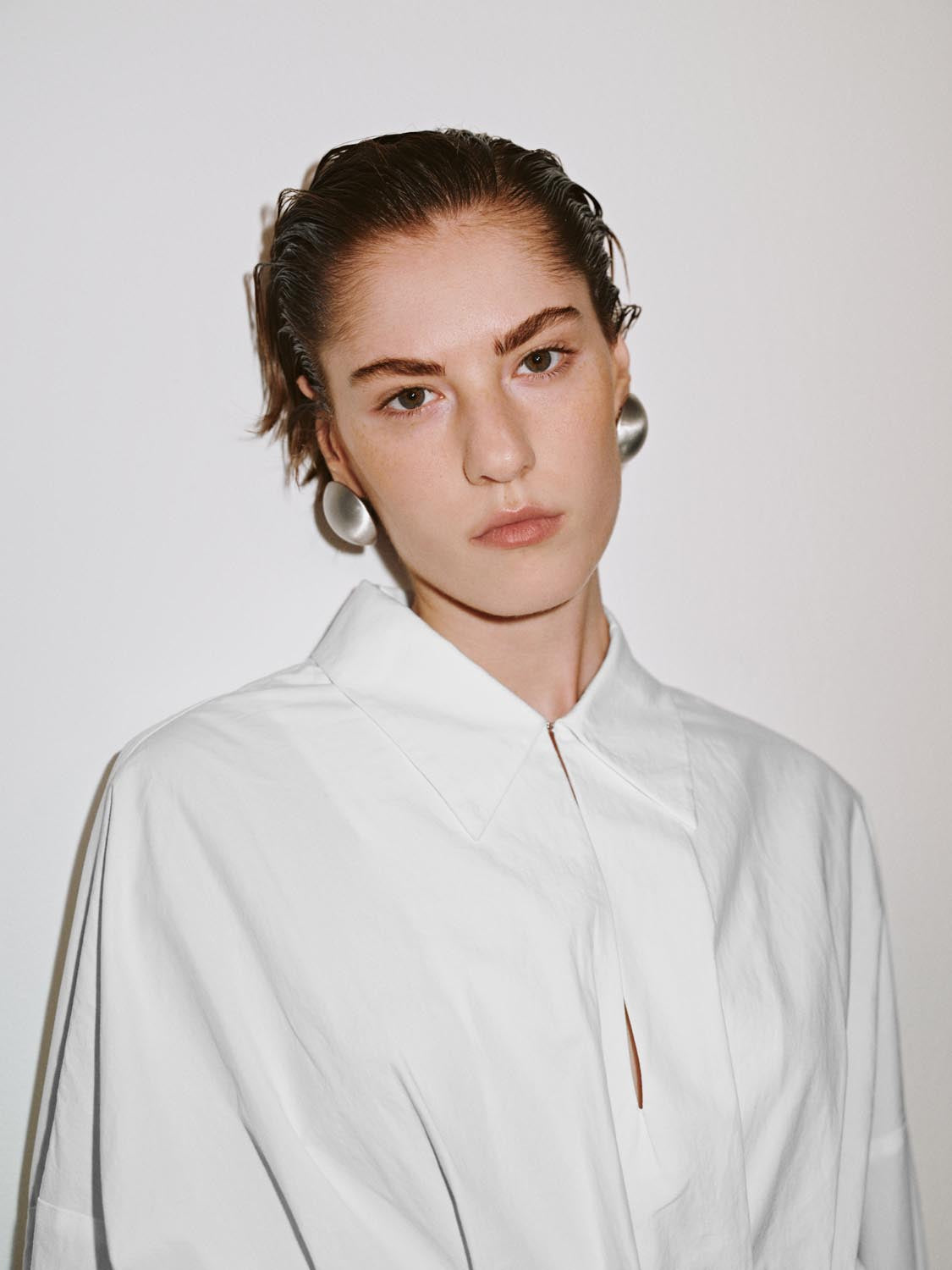 Pleated Slim Fit Overhead Shirt