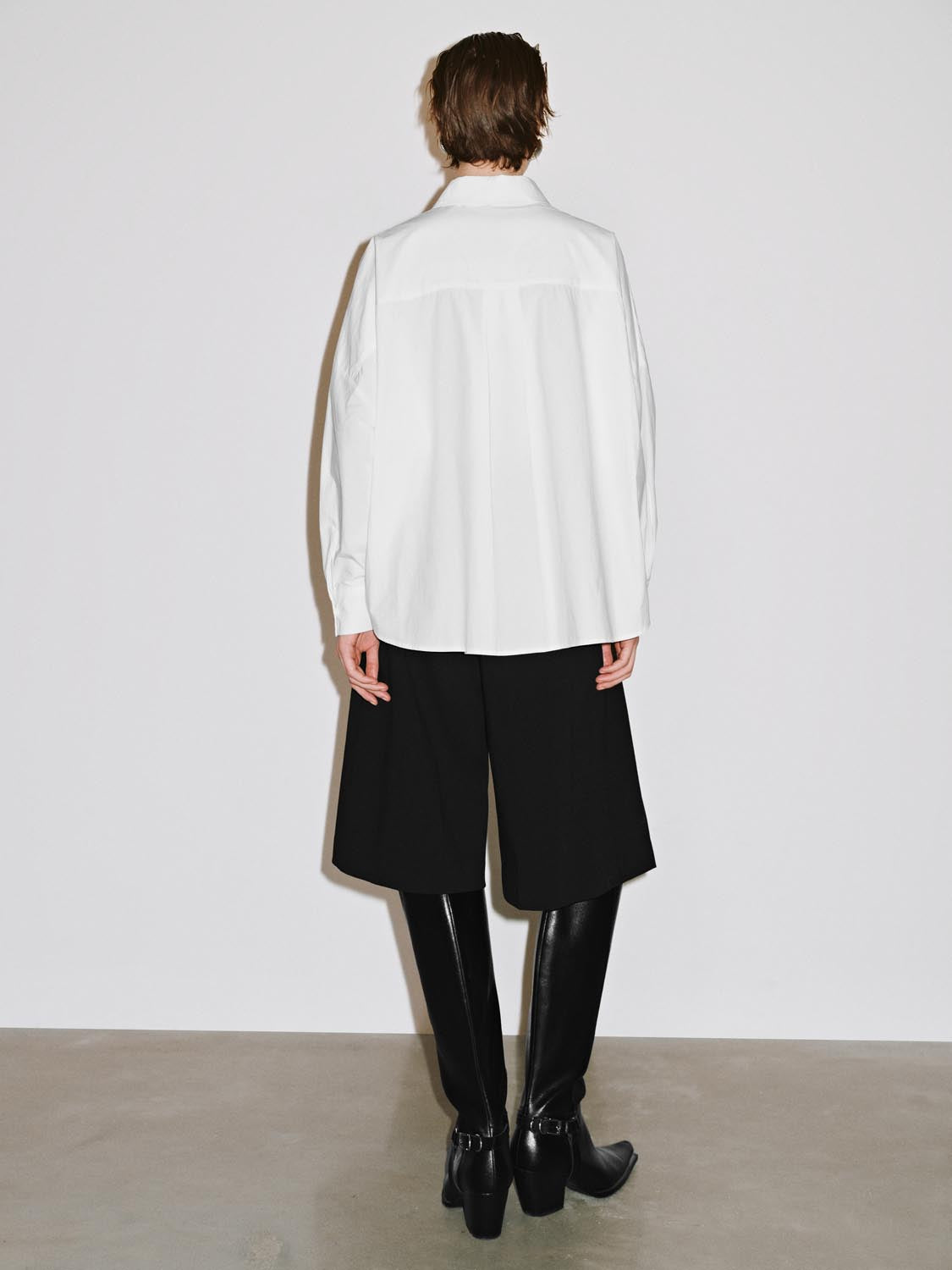 Pleated Slim Fit Overhead Shirt