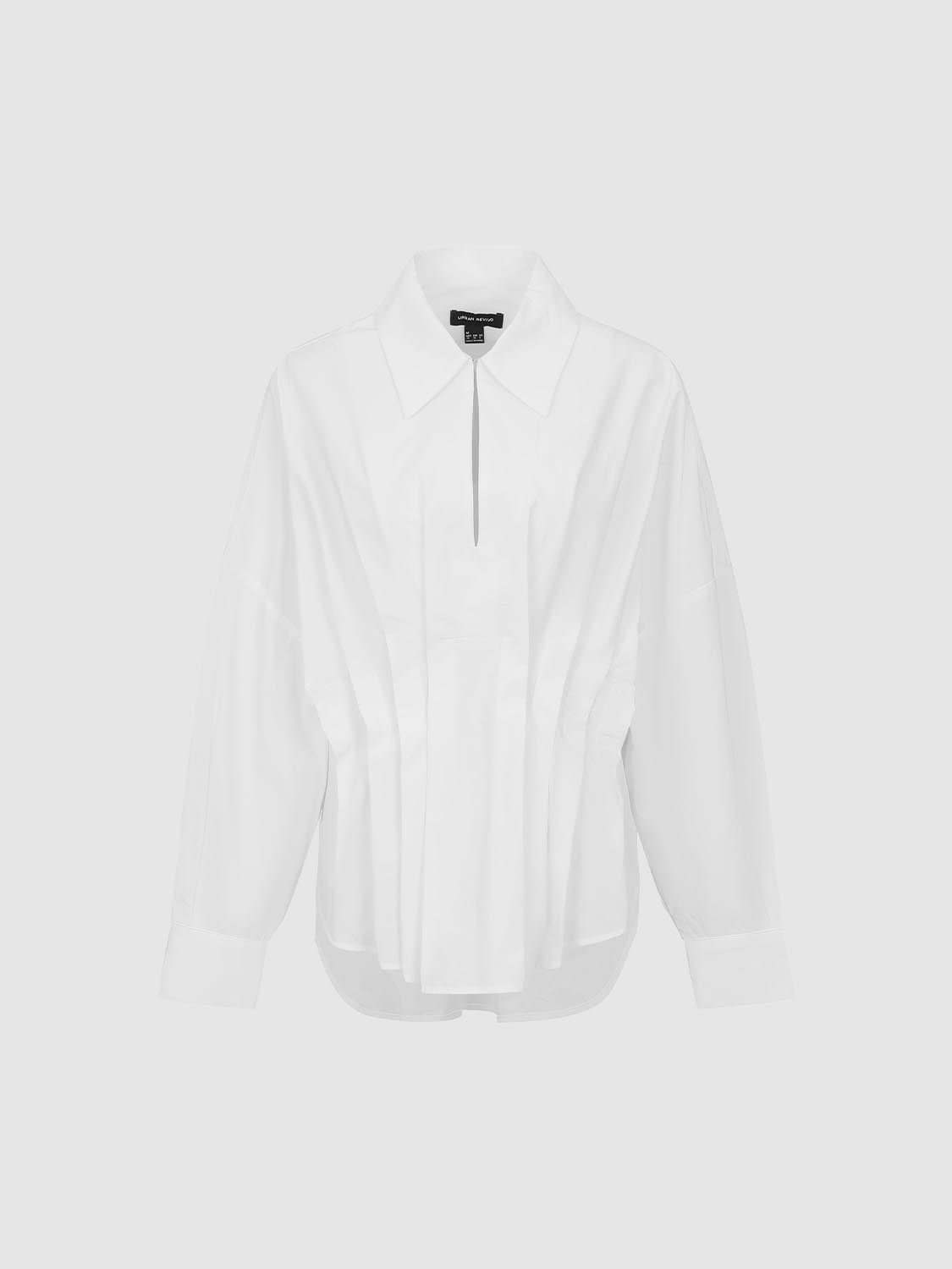 Pleated Slim Fit Overhead Shirt