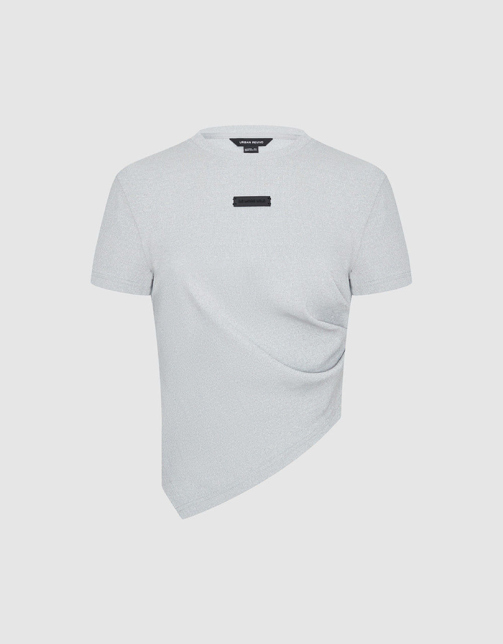 Asymmetric Label Décor T-Shirt