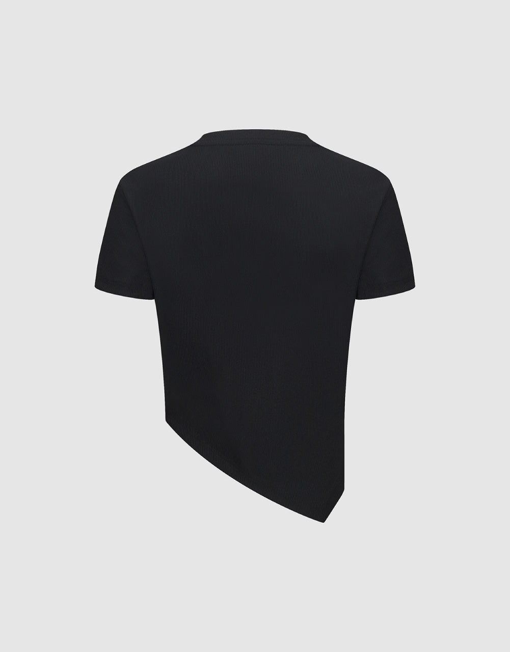 Asymmetric Label Décor T-Shirt