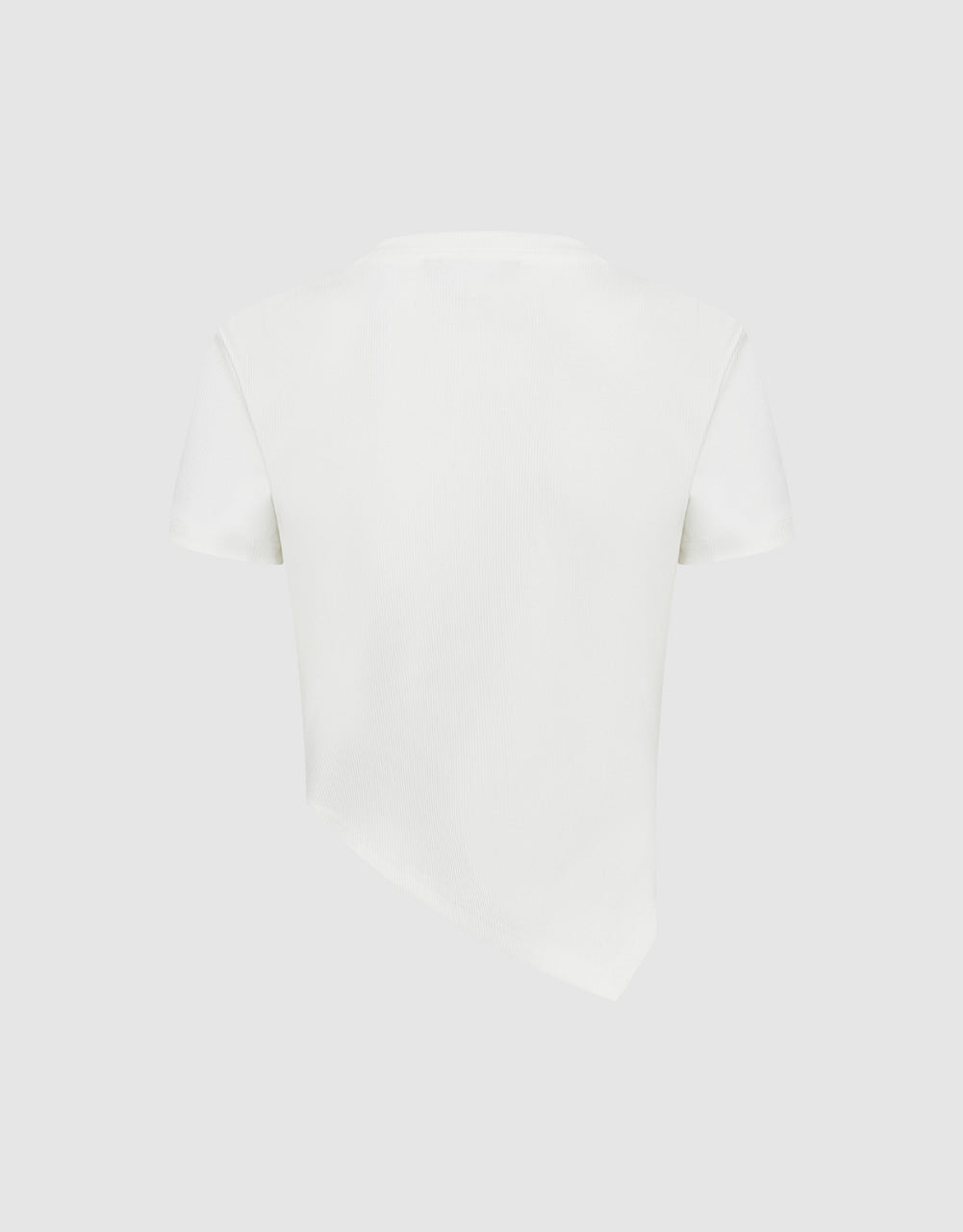 Asymmetric Label Décor T-Shirt