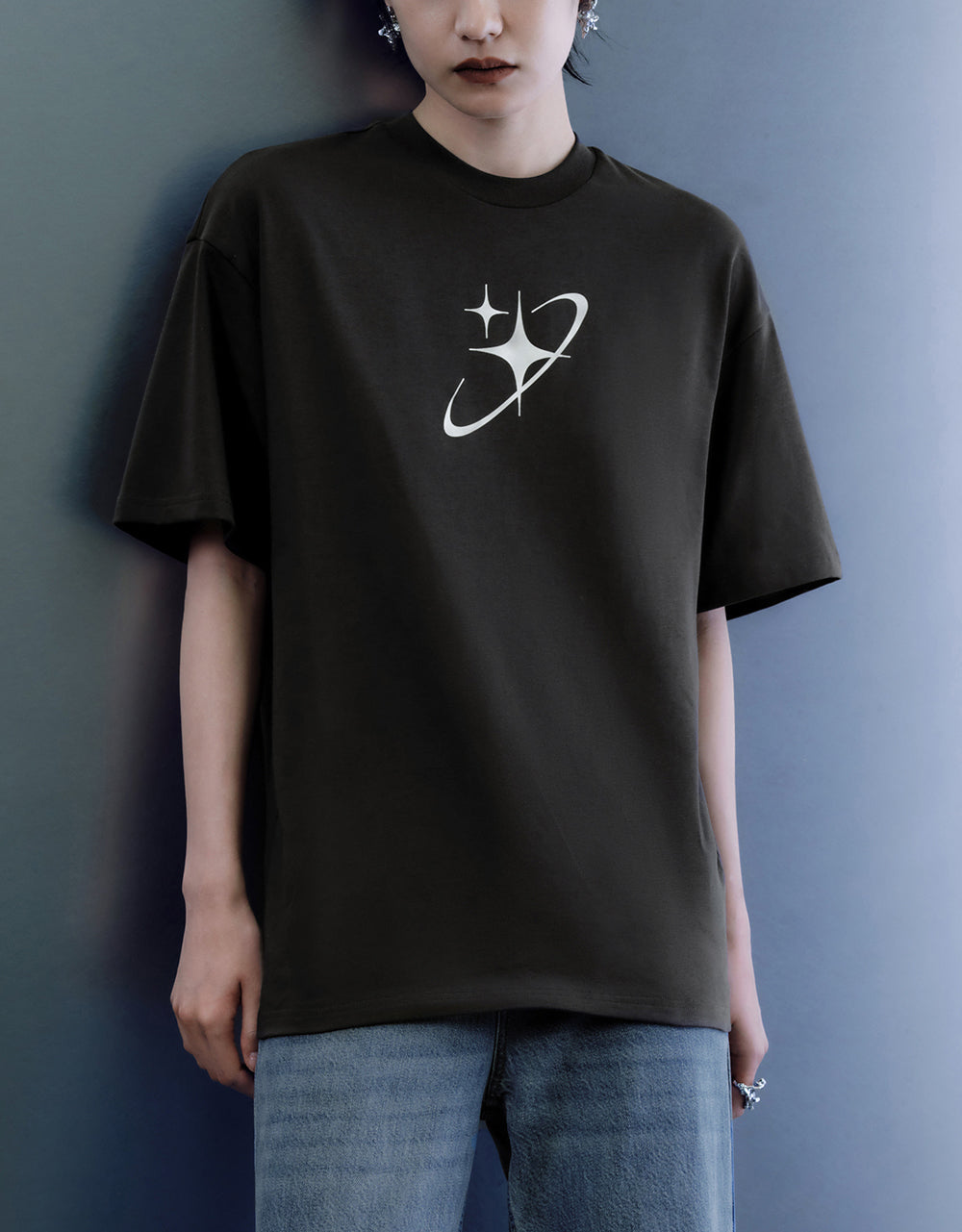Galaxy Printed Crew Neck T-Shirt