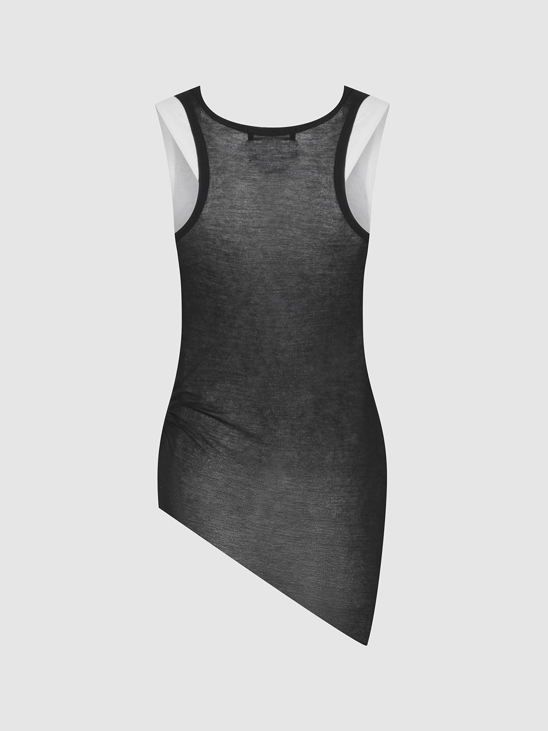 Asymmetrical Hem Skinny Tank Tops