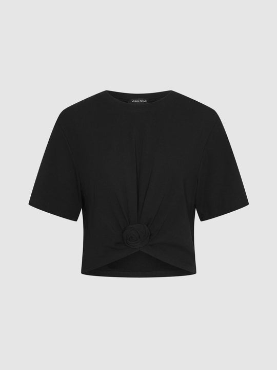 Knot Front Cinch Waist T-Shirts