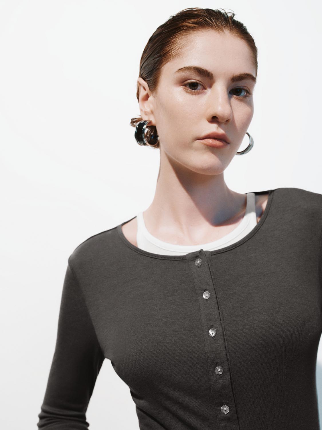 2 In 1 Henley Neck T-Shirts