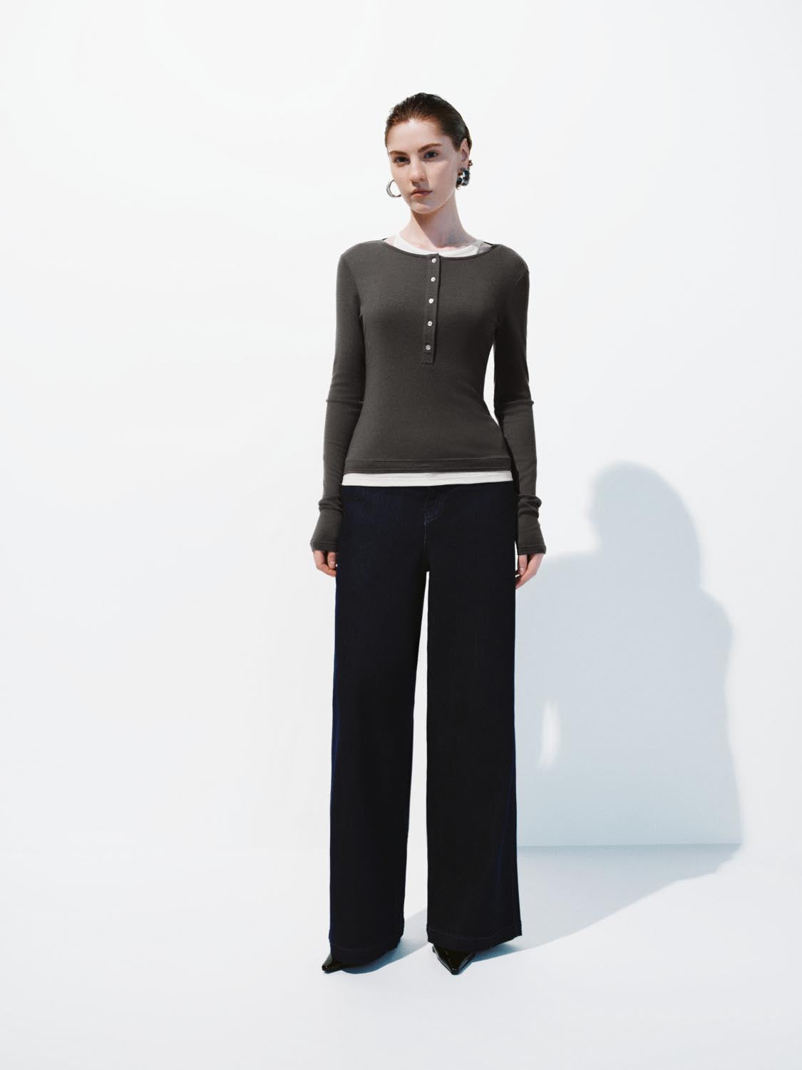 2 In 1 Henley Neck T-Shirts