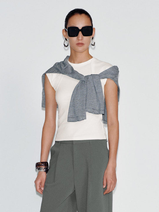 Capped Sleeve Cropped T-Shirts