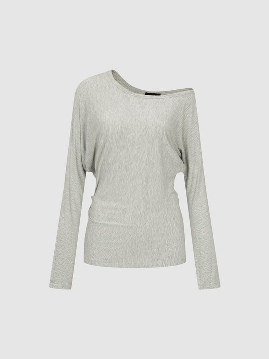 Shimmering Metallic Short Sleeve Crew Neck T-shirt