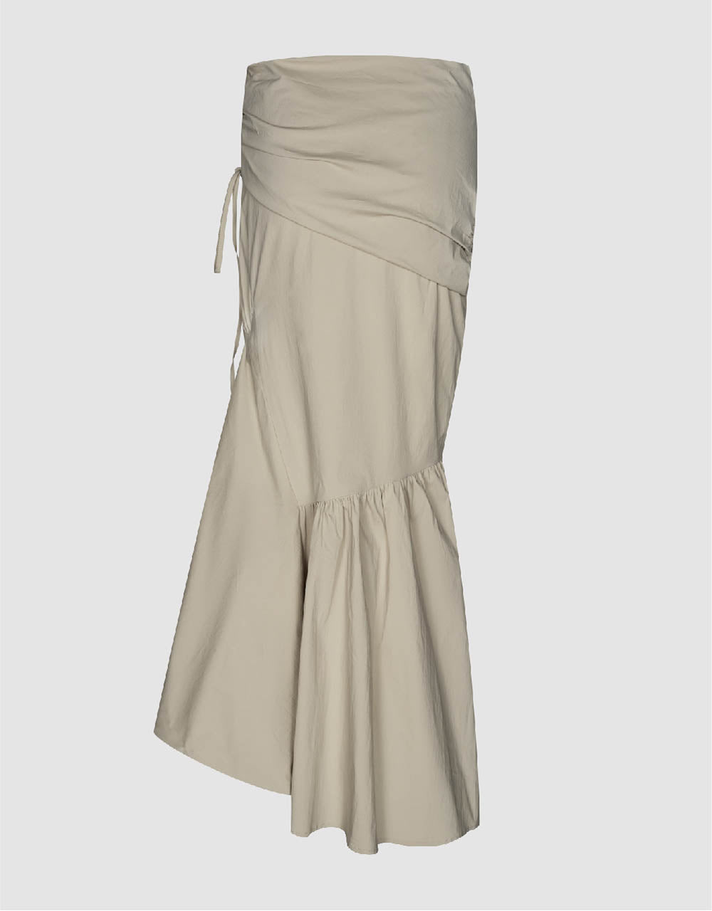 Ruffle Midi Fishtail Skirt