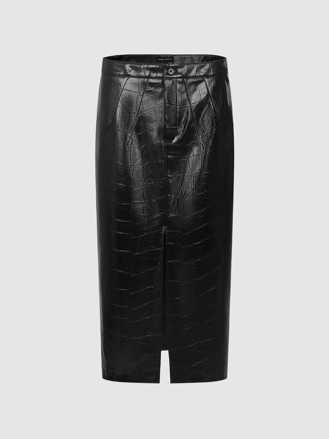 Vegan Leather Straight Skirts