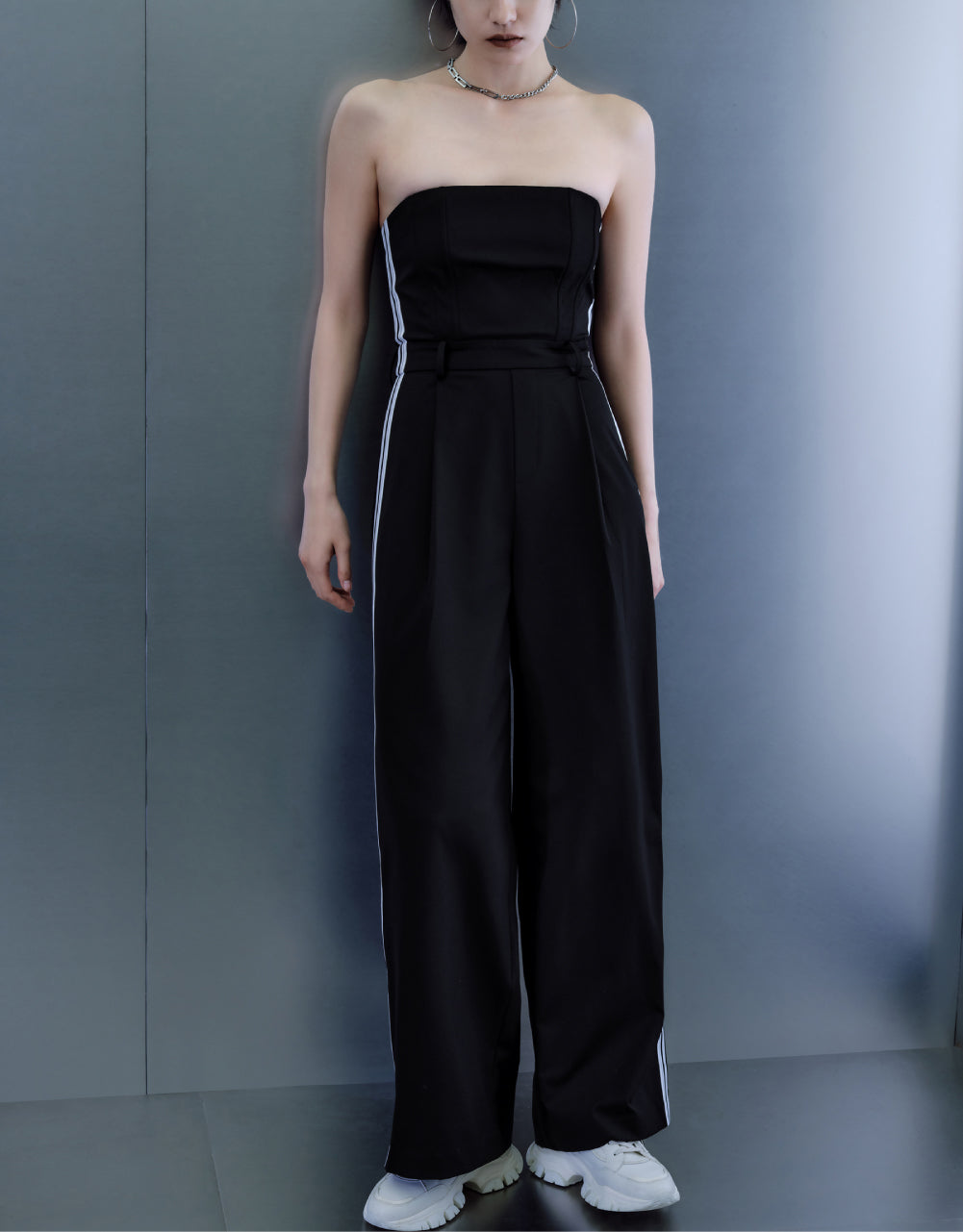 Woven Striped Jumpsuits