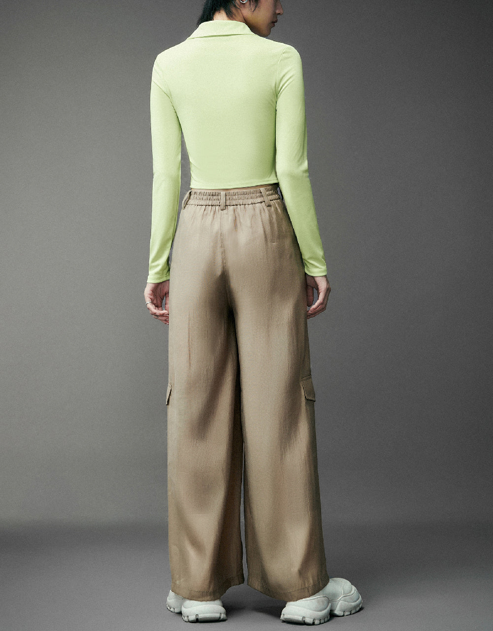 Thin Wide-Leg Pants
