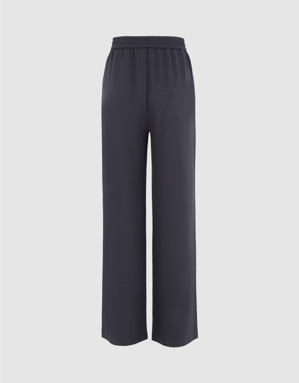 Elastic Waist Straight Pants