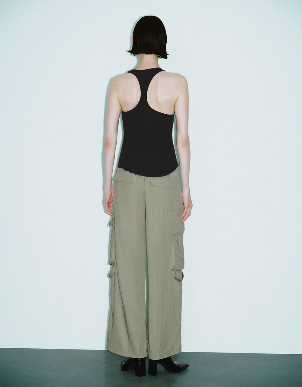 Multi-Pocket Wide-Leg Pants