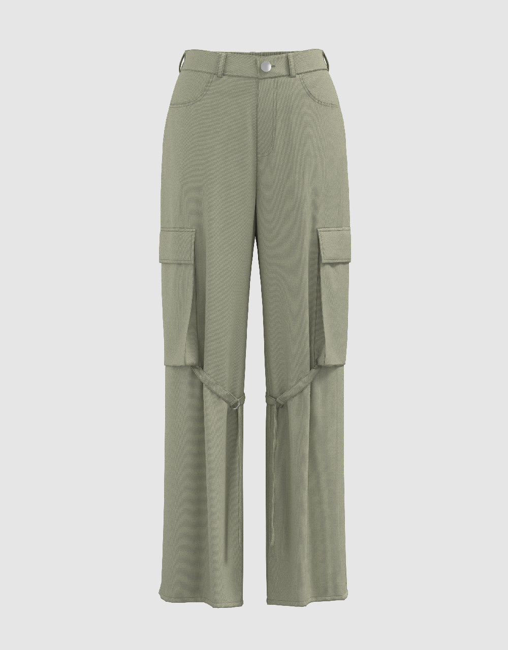 Multi-Pocket Wide-Leg Pants